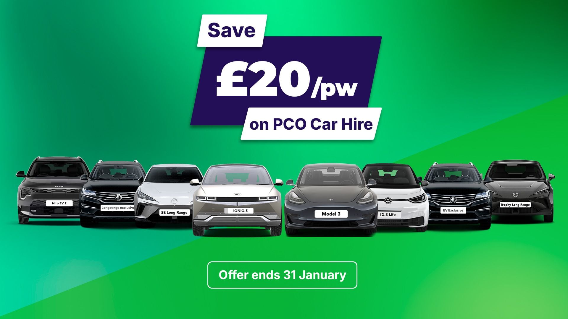 January savings on PCO Car Hire