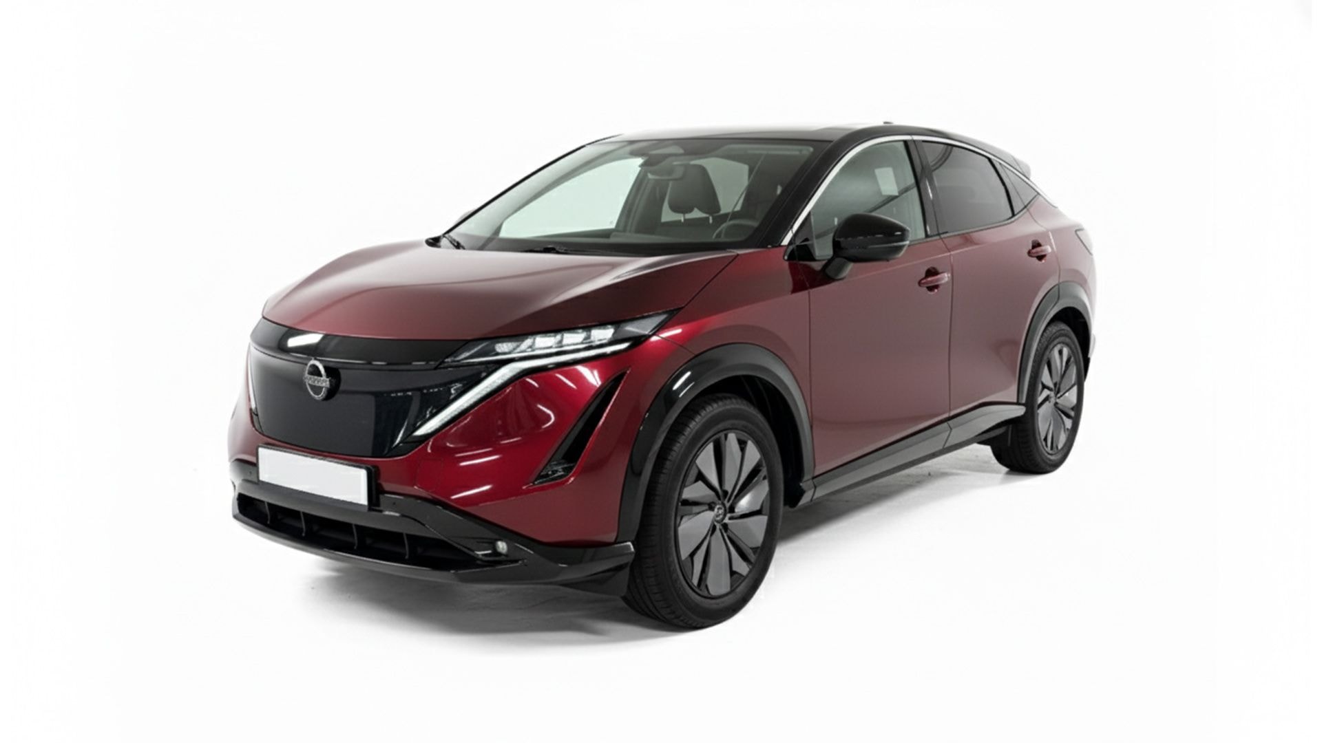 ARIYA ADVANCE E-4ORCE - Nissan Ariya burgundy diagonal copy.jpg
