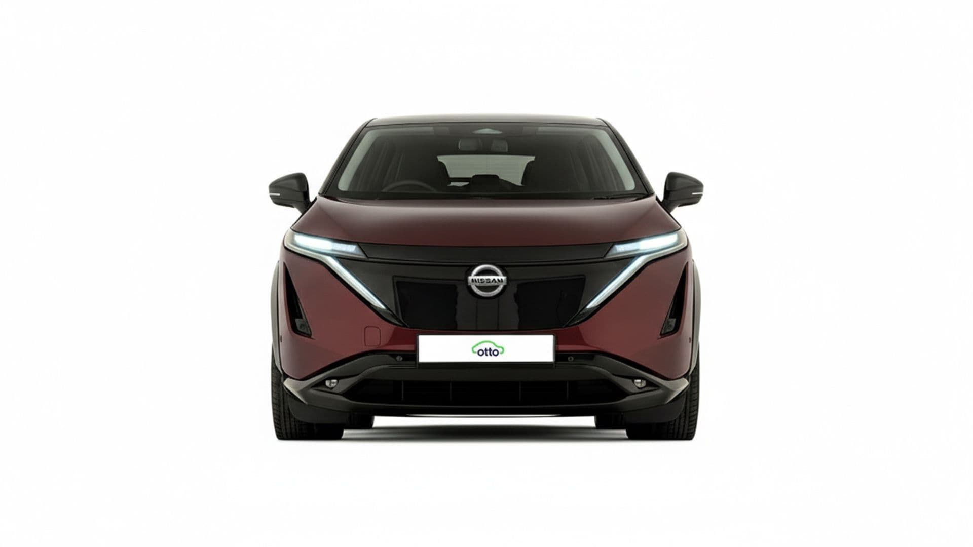 ARIYA ADVANCE E-4ORCE - Nissan Ariya burgundy front copy.jpg