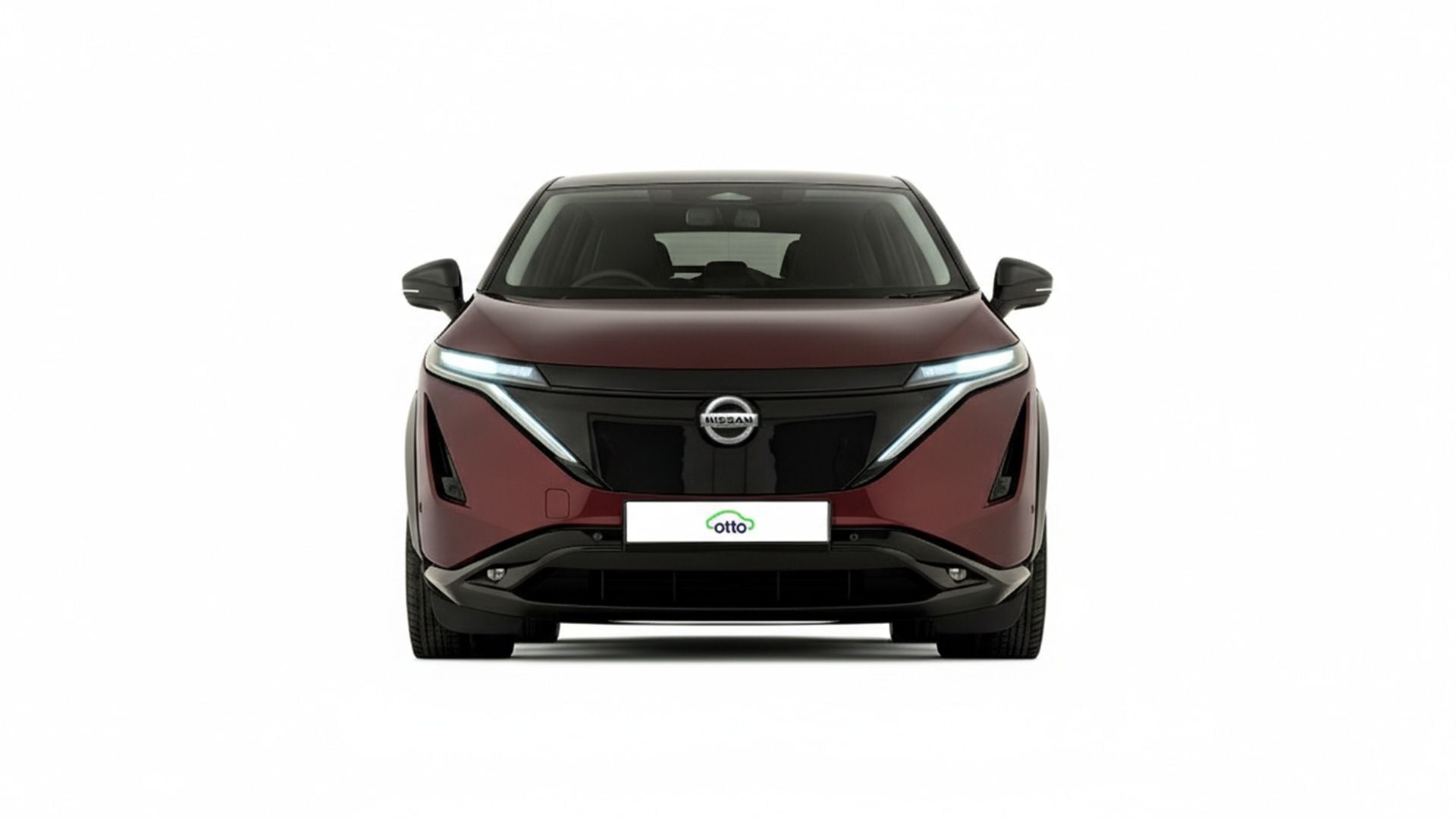 ARIYA ADVANCE E-4ORCE - Nissan Ariya burgundy front copy.jpg