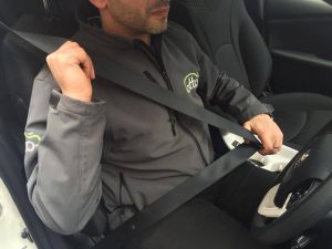 Chris's seatbelt